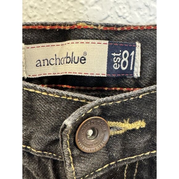 Anchor Black Pants Mens 36 X 30 Original Baggy Wide Jeans Y2K 90s Vintage Skater - Picture 3 of 12
